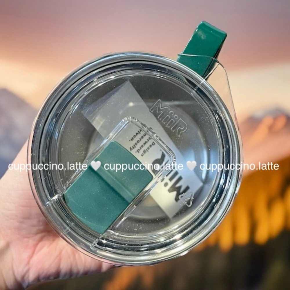 ✨NWT✨2026 Starbucks x MiiR Green Speckled Stainless Steel Travel Mug - Picture 5 of 5